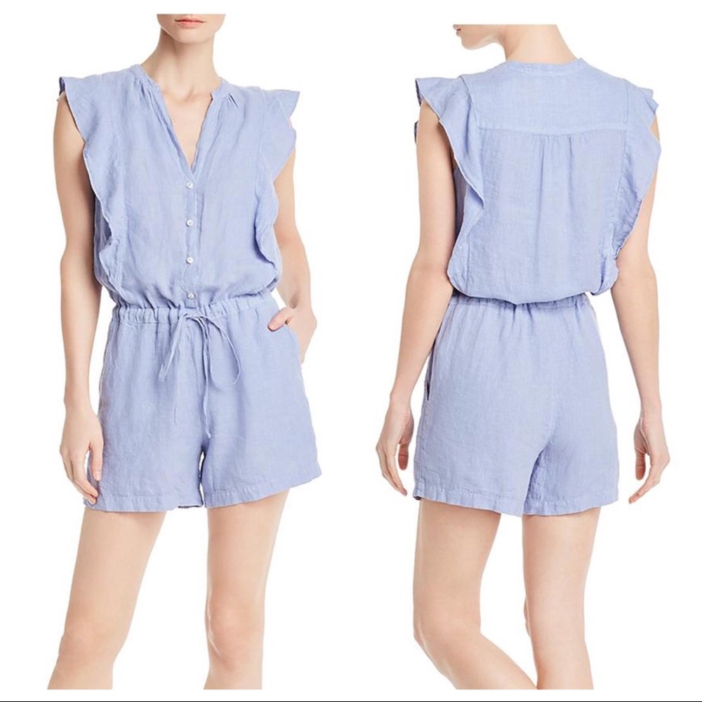 Velvet by Graham & Spencer Francis Linen Romper M